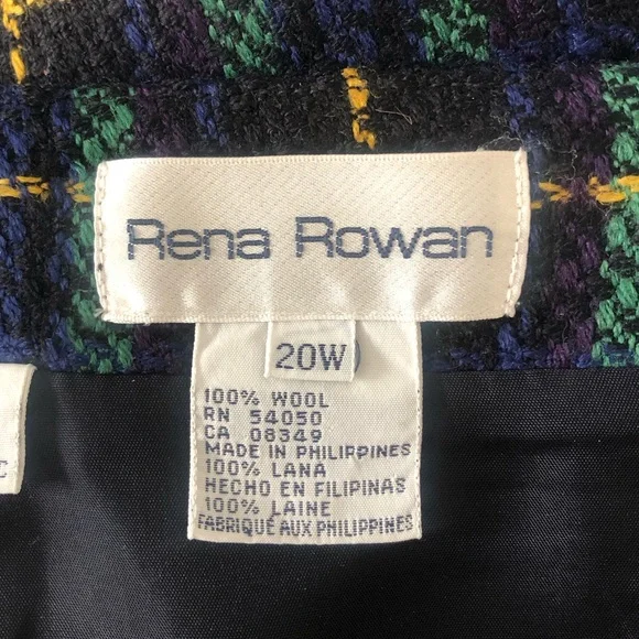 Rena Rowan Wool Skirt Sz 20W - Picture 4 of 5